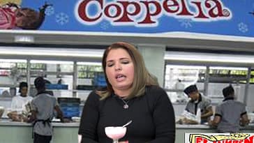 Cristina Escobar conoce el nuevo helado de Coppelia, hecho con soya.