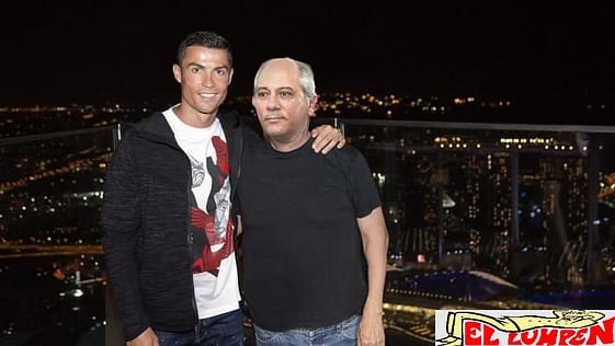 Cristiano Ronaldo junto a Alpidio Alonso