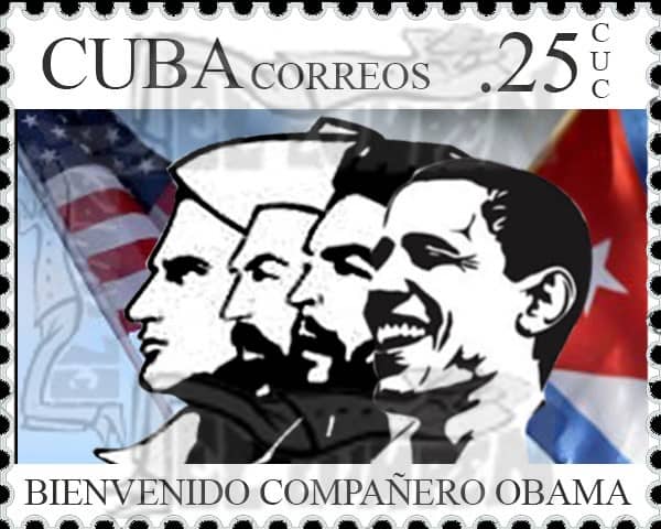 Cancelan en Cuba un sello postal por visita de Barack Obama