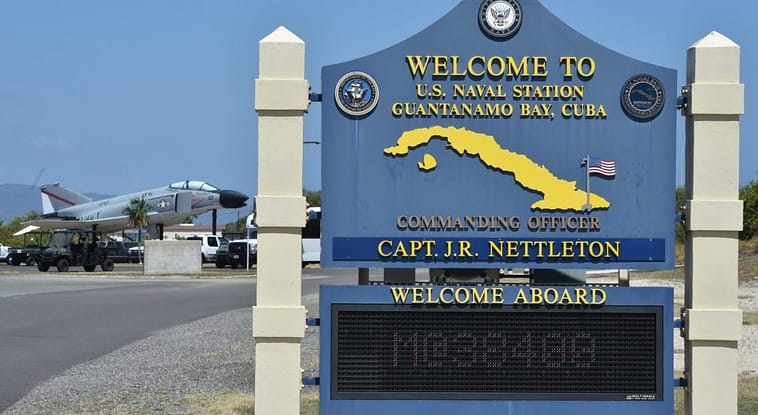 La Base Naval de Guantánamo, en Cuba.